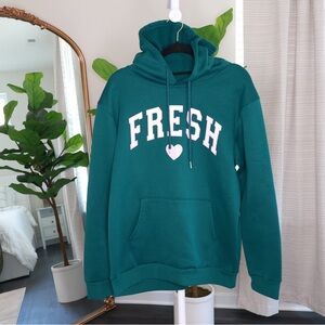 Fashion Nova Green 'Fresh' Hoodie